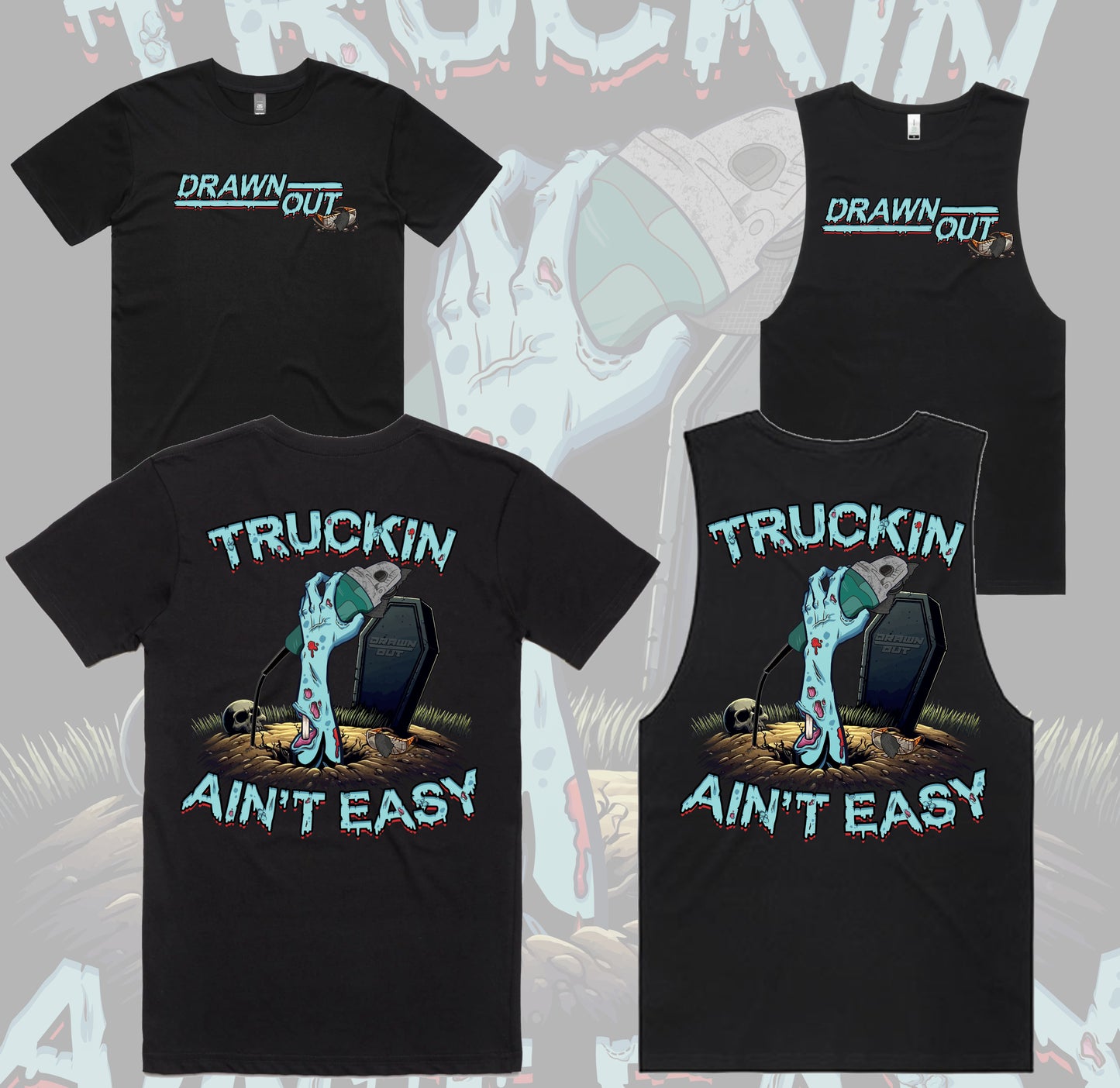 Truckin Ain't Easy Grinder Tee